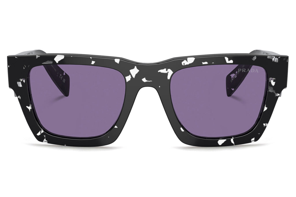 Prada - PR A06S Sunglasses Tortoise Black Crystal with Violet Mirror Internal Silver Lenses (15O50B)