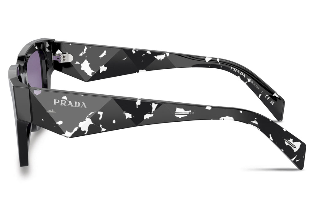 Prada - PR A06S Sunglasses Tortoise Black Crystal with Violet Mirror Internal Silver Lenses (15O50B)