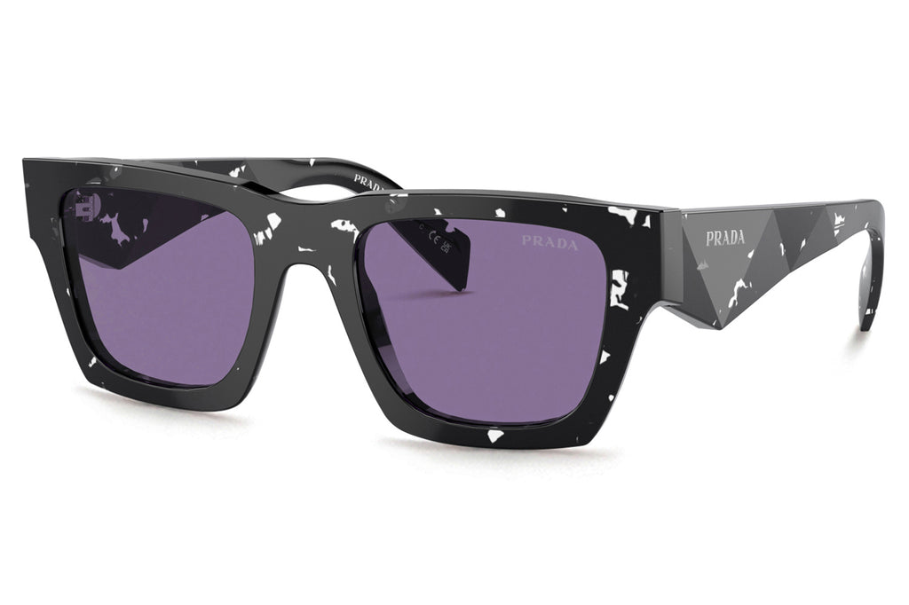 Prada - PR A06S Sunglasses Tortoise Black Crystal with Violet Mirror Internal Silver Lenses (15O50B)