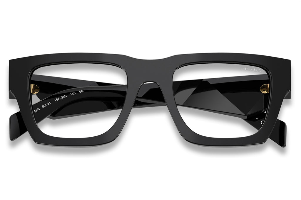 Prada - PR A06S Sunglasses Black with Clear Blue-Violet Light Filter Lenses (16K08N)