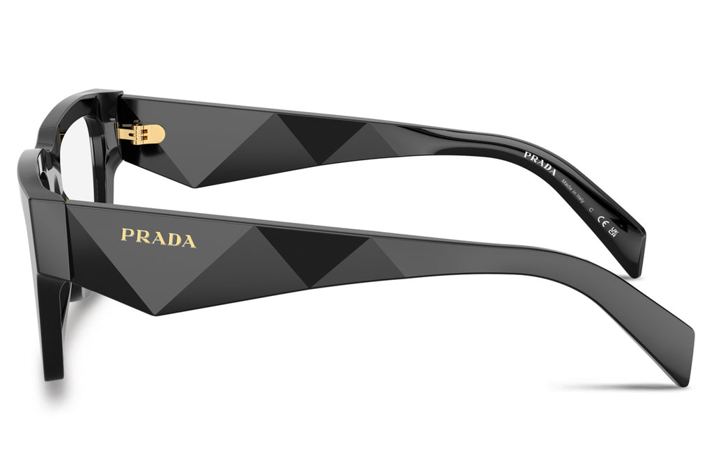 Prada - PR A06S Sunglasses Black with Clear Blue-Violet Light Filter Lenses (16K08N)