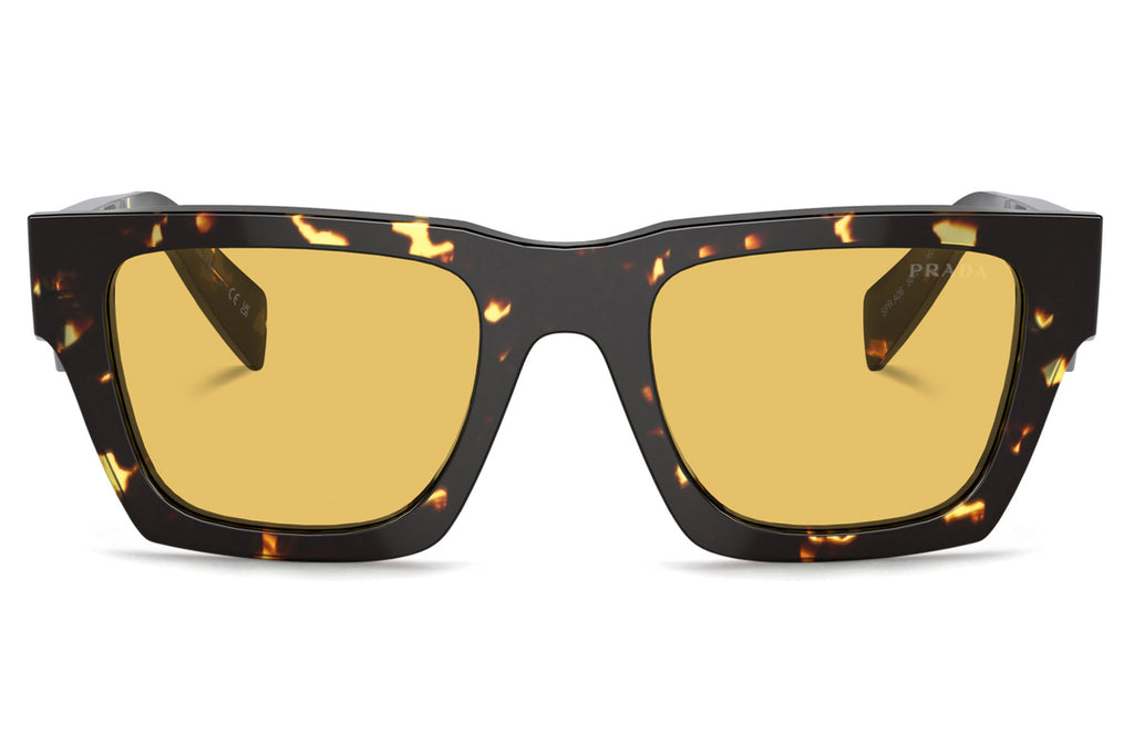 Prada - PR A06S Sunglasses Tortoise Black Malt with Yellow Lenses (16O10C)