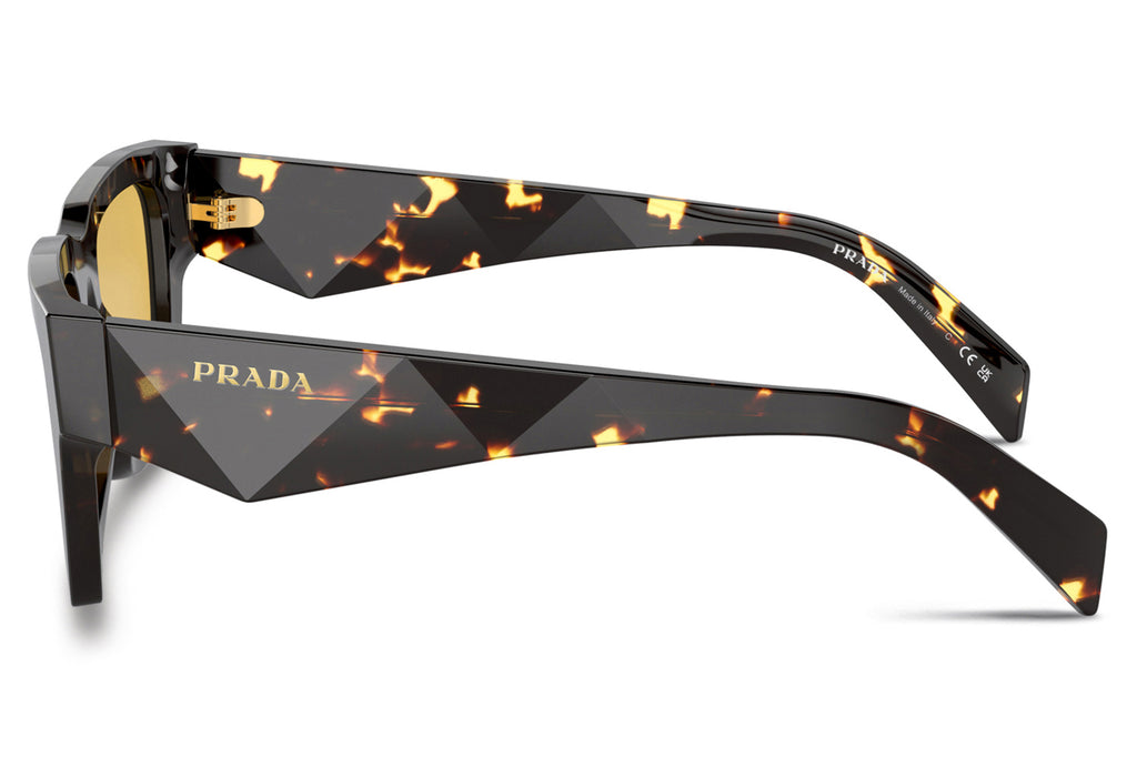 Prada - PR A06S Sunglasses Tortoise Black Malt with Yellow Lenses (16O10C)