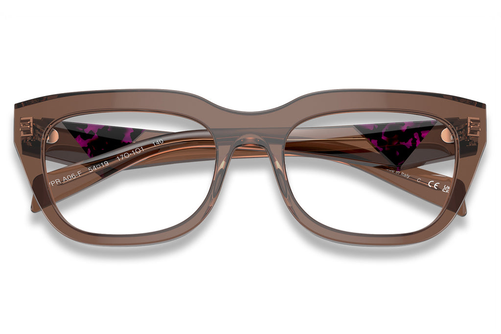 Prada - PR A06VF (Low Bridge Fit) Eyeglasses Transparent Brown (17O1O1)