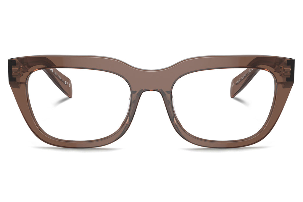 Prada - PR A06VF (Low Bridge Fit) Eyeglasses Transparent Brown (17O1O1)