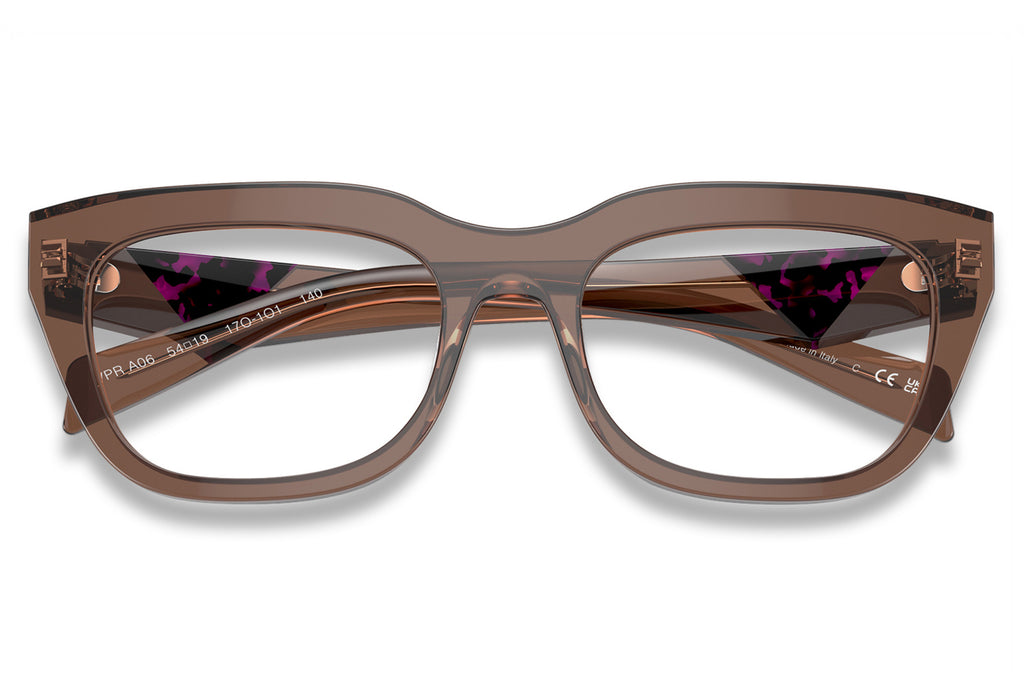 Prada - PR A06V Eyeglasses Transparent Brown (17O1O1)