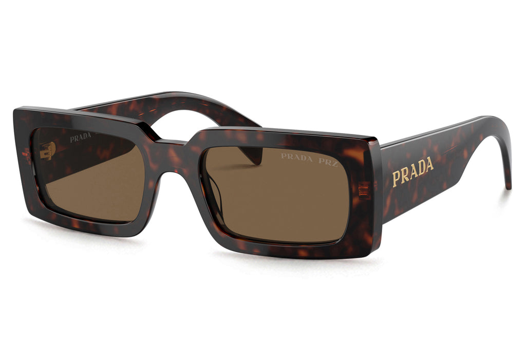 Prada - PR A07SF Sunglasses Briar Tortoise with Dark Brown Polar Lenses (16N5Y1)