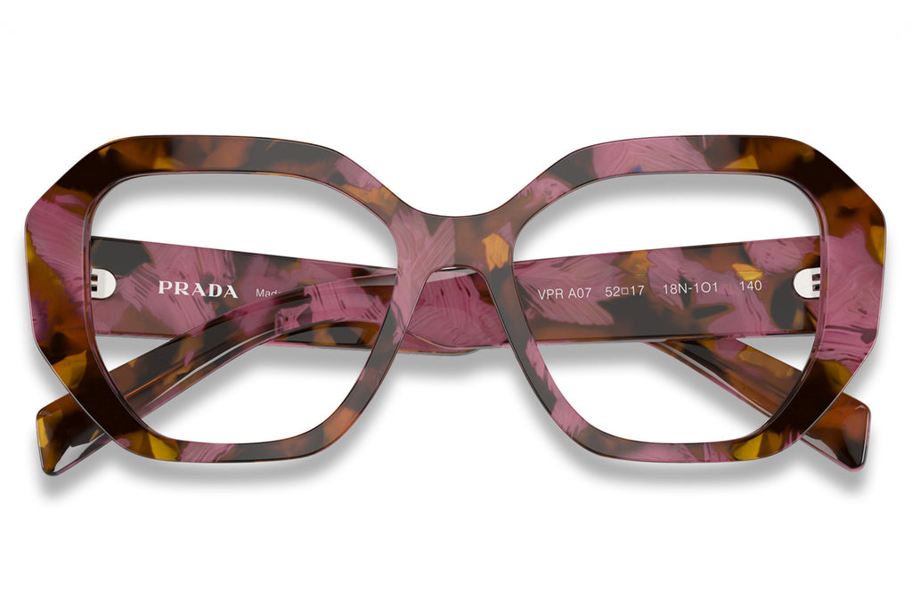 Prada - PR A07V Eyeglasses Cognac Begonia Tortoise (18N1O1)