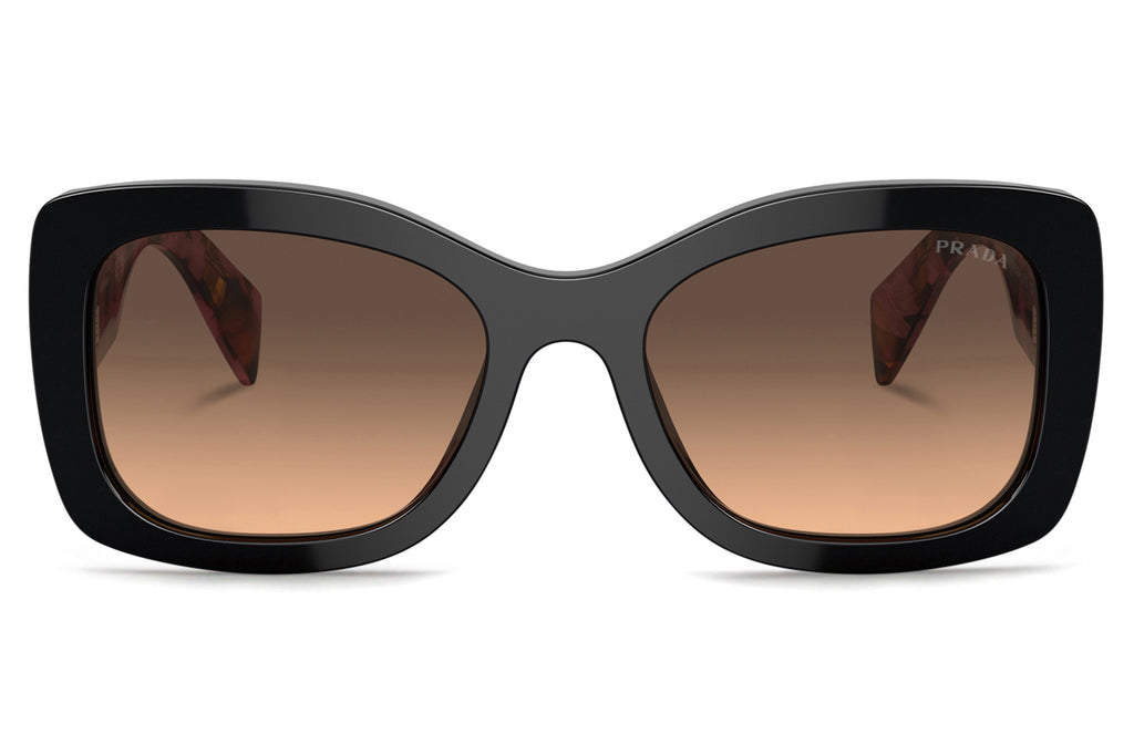 Prada - PR A08SF Sunglasses Mahogany with Brown Gradient Grey Lenses (12O50C)