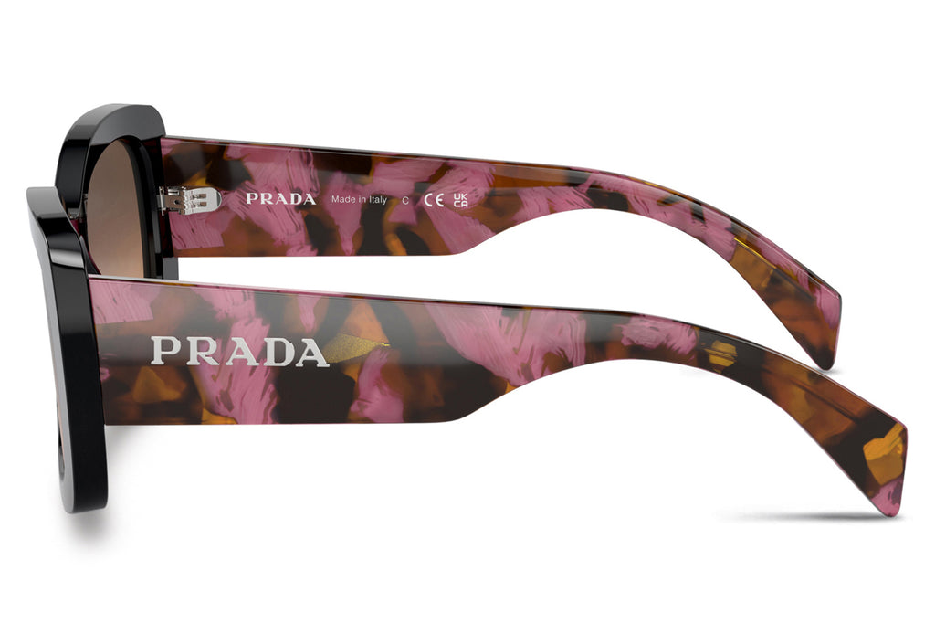Prada - PR A08SF Sunglasses Mahogany with Brown Gradient Grey Lenses (12O50C)