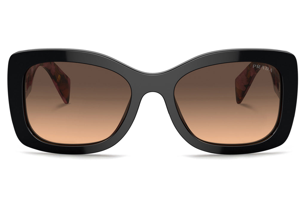 Prada - PR A08S Sunglasses Mahogany with Brown Gradient Grey Lenses (12O50C)