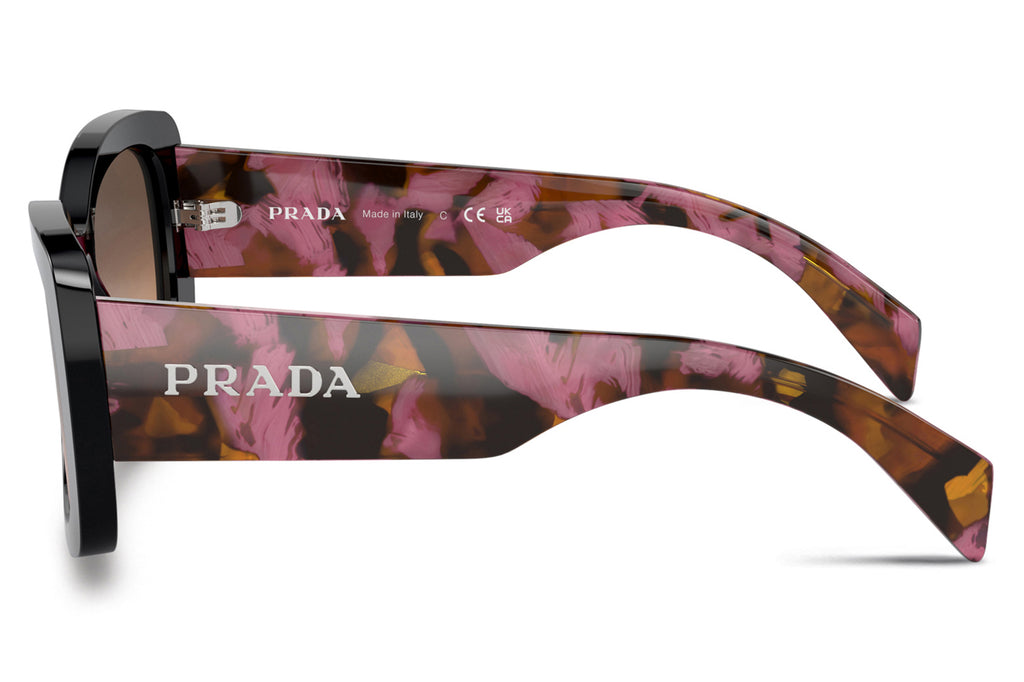 Prada - PR A08S Sunglasses Mahogany with Brown Gradient Grey Lenses (12O50C)