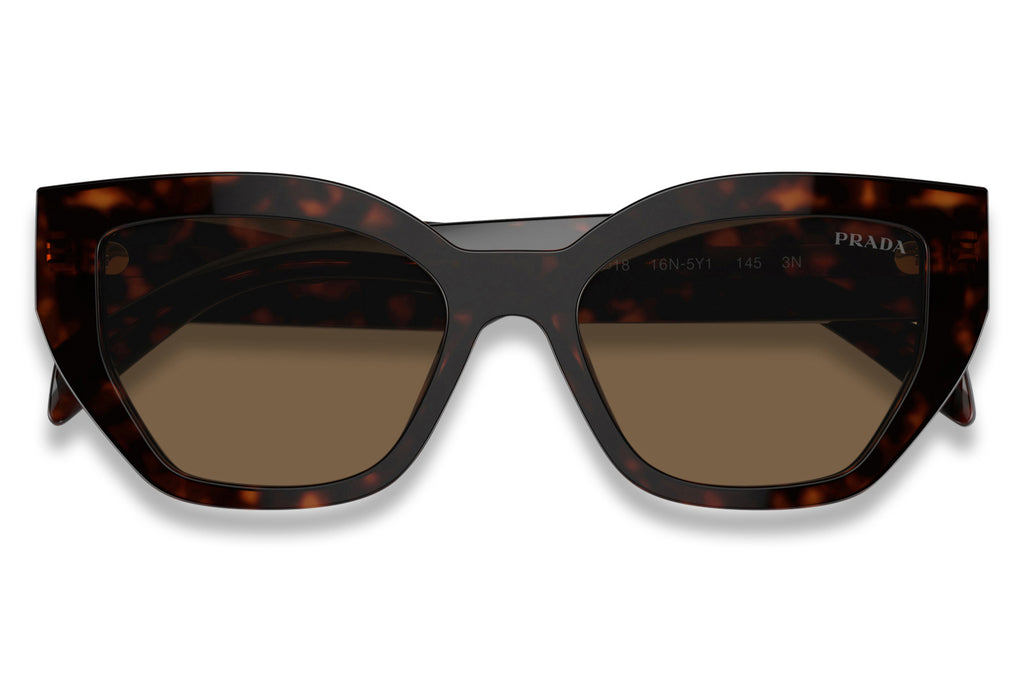 Prada - PR A09SF Sunglasses Briar Tortoise with Dark Brown Lenses (16N5Y1)