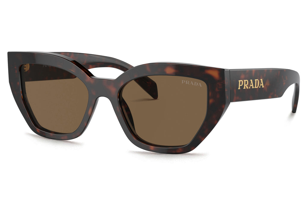 Prada - PR A09SF Sunglasses Briar Tortoise with Dark Brown Lenses (16N5Y1)