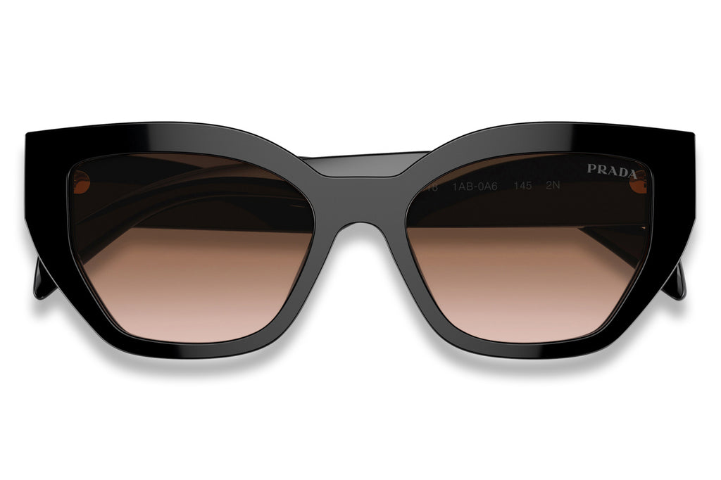 Prada - PR A09S Sunglasses | Specs CollectiveBlack with Brown Gradient Lenses (1AB0A6)