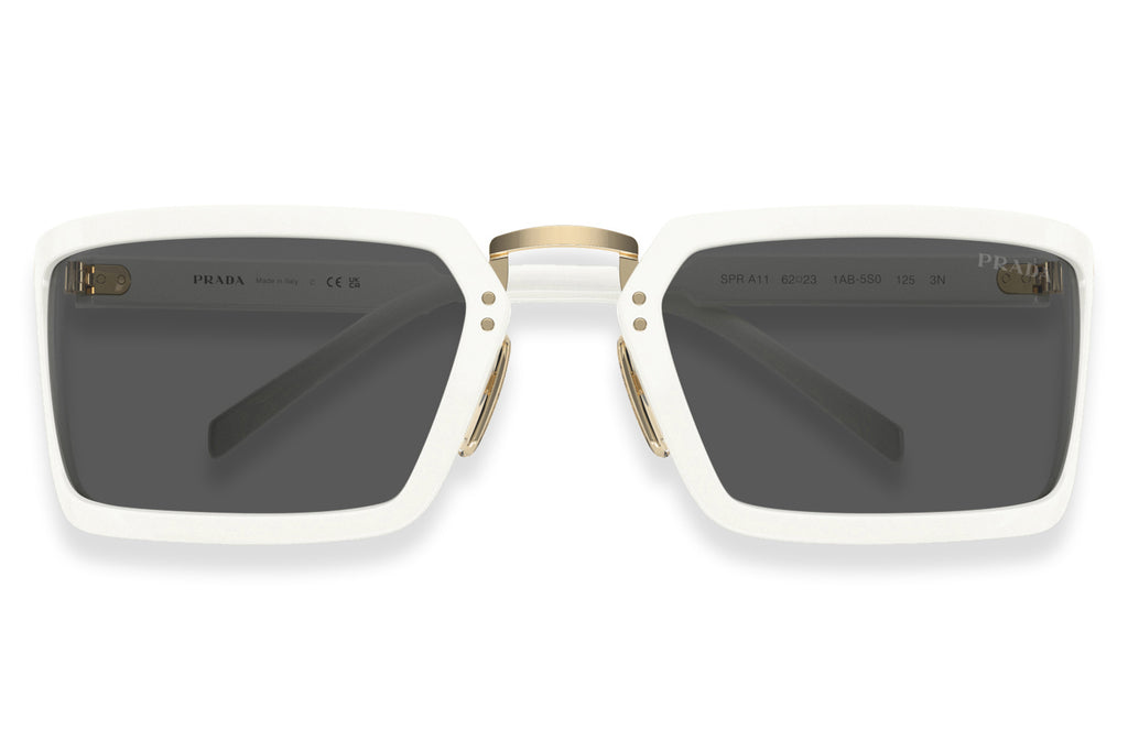 Prada - PR A11S Sunglasses White with Dark Grey Lenses (4615S0)