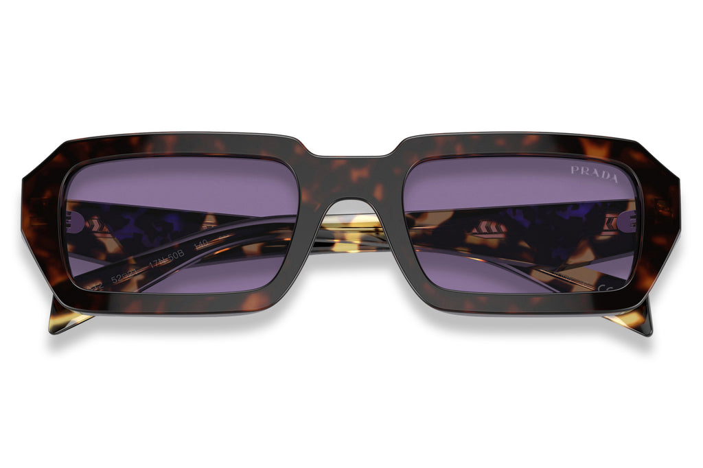 Prada - PR A12S Sunglasses Havana with Violet Mirror Silver Internal Lenses (17N50B)