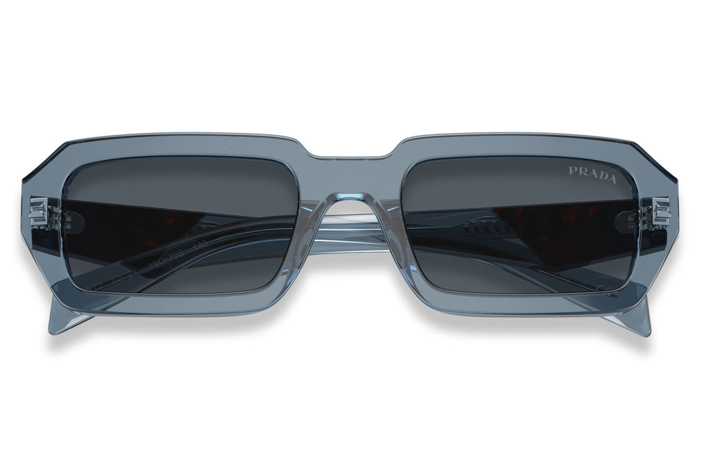 Prada - PR A12S Sunglasses Transparent Blue with Dark Grey Lenses (19O70B)