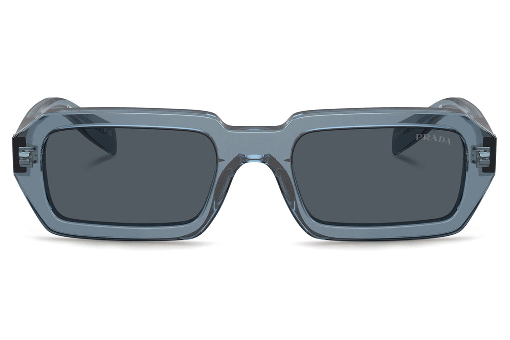 Prada - PR A12S Sunglasses Transparent Blue with Dark Grey Lenses (19O70B)