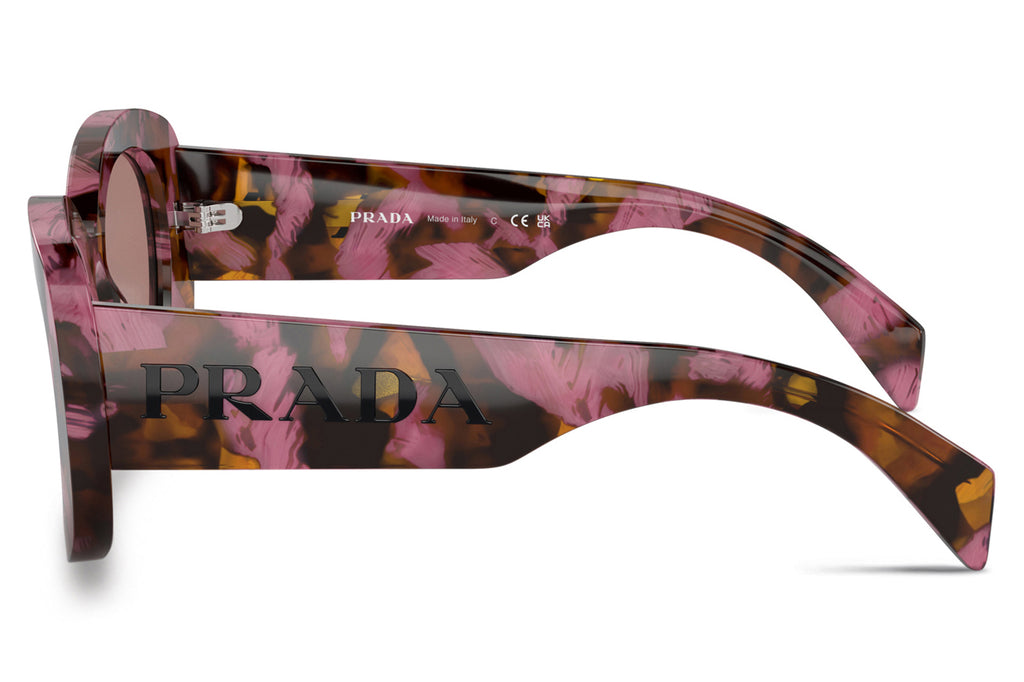 Prada - PR A13S Sunglasses Tortoise Cognac Begonia with Light Brown Lenses (18N10D)