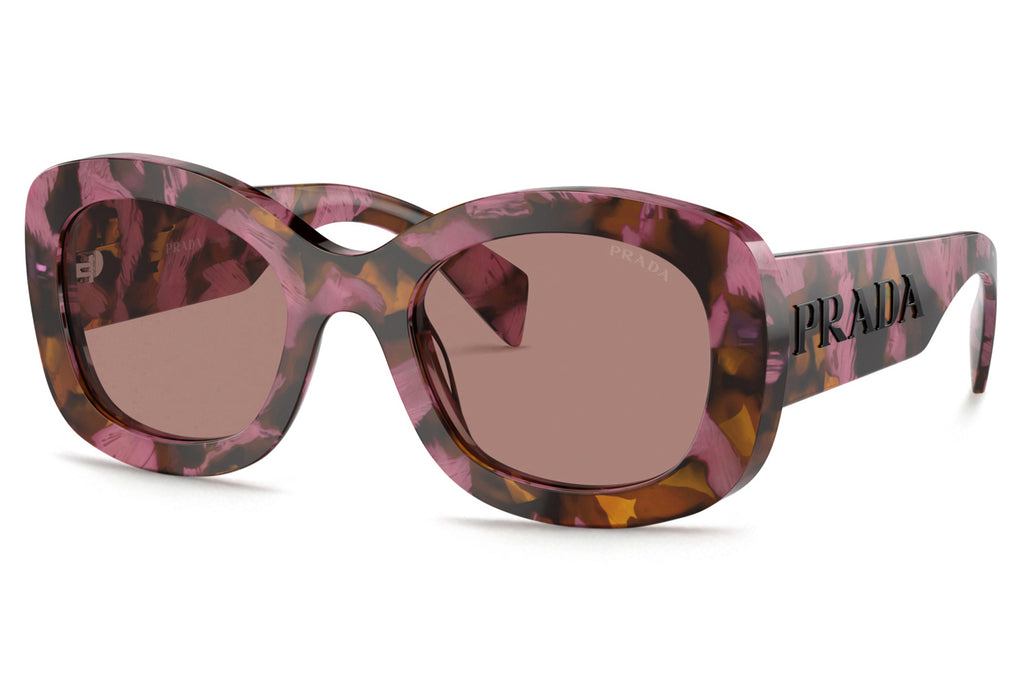 Prada - PR A13S Sunglasses Tortoise Cognac Begonia with Light Brown Lenses (18N10D)