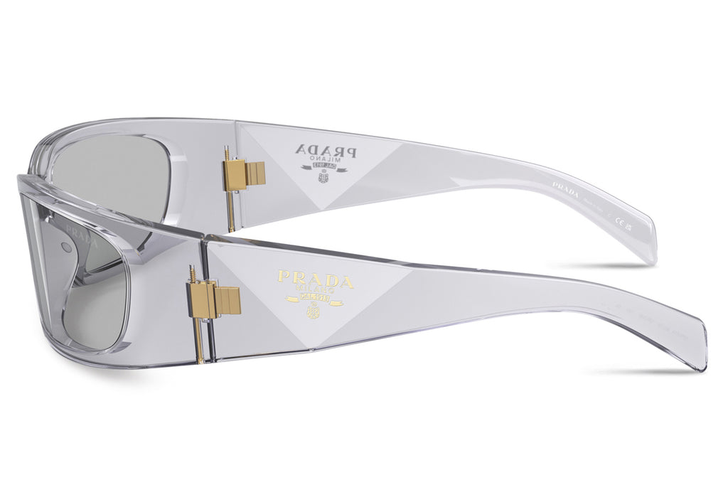 Prada -PR A14S Sunglasses Transparent Grey with Light Grey Lenses (12R30B)