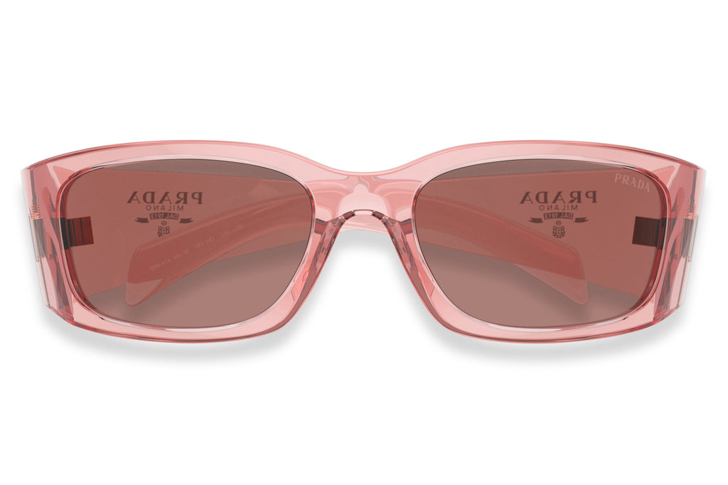 Prada -PR A14S Sunglasses Transparent Peach with Light Brown Lenses (19Q10D)