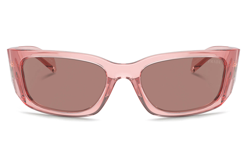 Prada -PR A14S Sunglasses Transparent Peach with Light Brown Lenses (19Q10D)