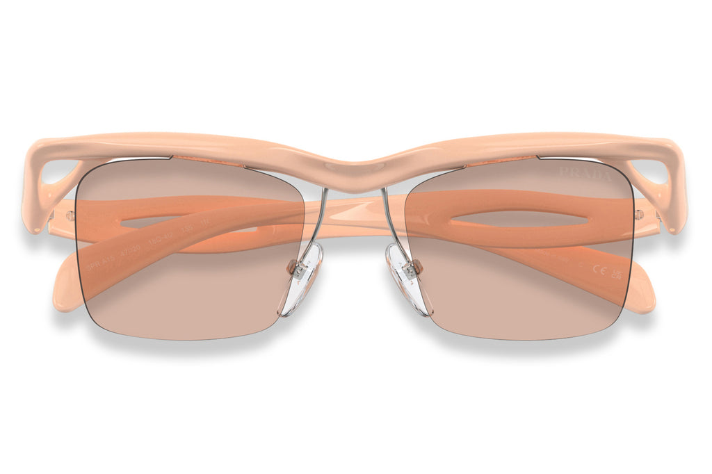 Prada -PR A15S Sunglasses Peach with Light Brown Lenses (18Q4I2)