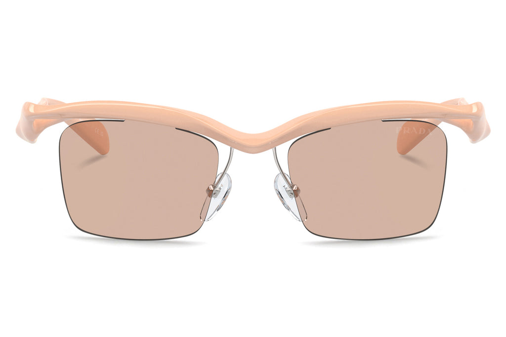 Prada -PR A15S Sunglasses Peach with Light Brown Lenses (18Q4I2)