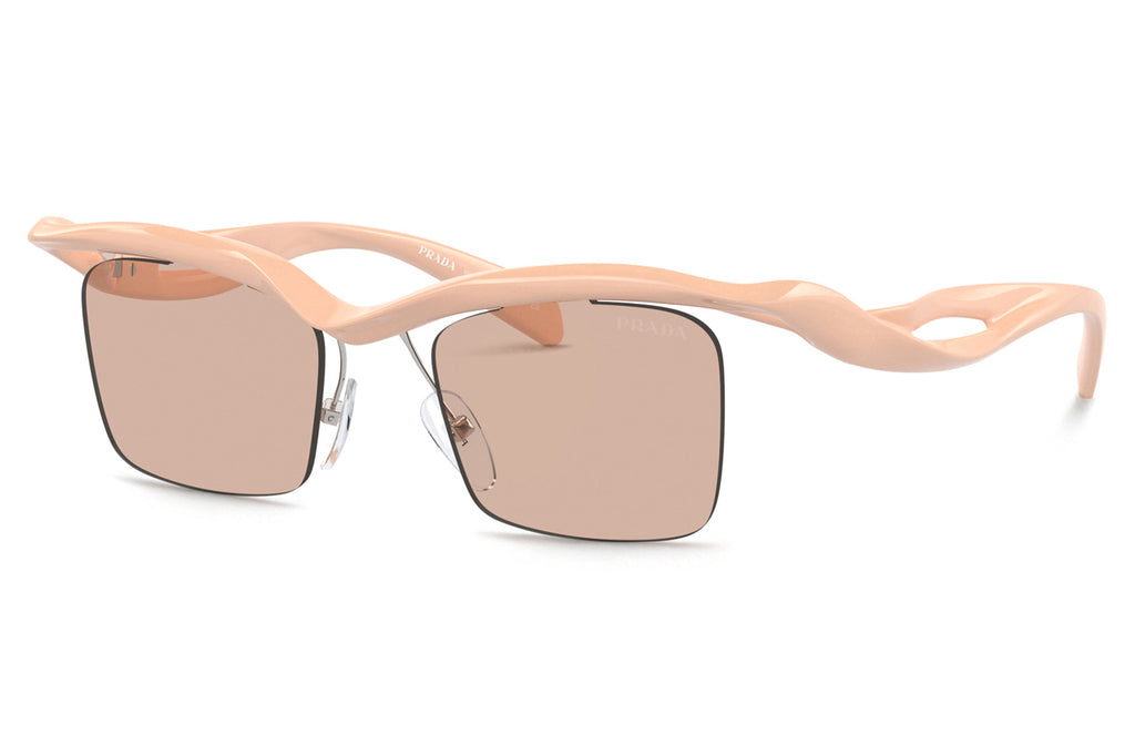 Prada -PR A15S Sunglasses Peach with Light Brown Lenses (18Q4I2)