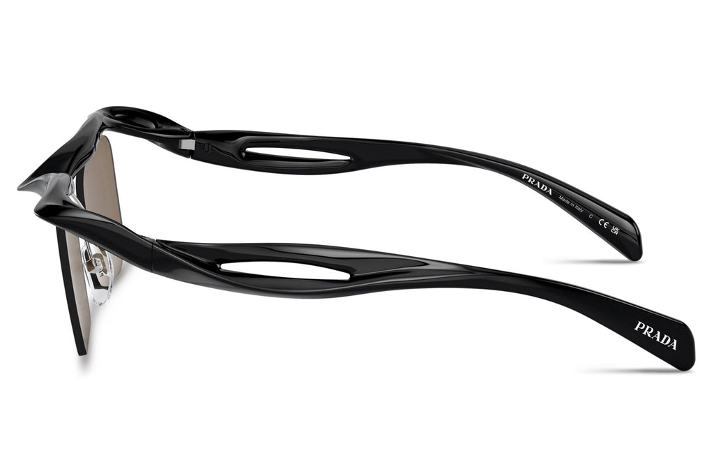Prada -PR A15S Sunglasses Black with Dark Brown Lenses (1AB8C1)