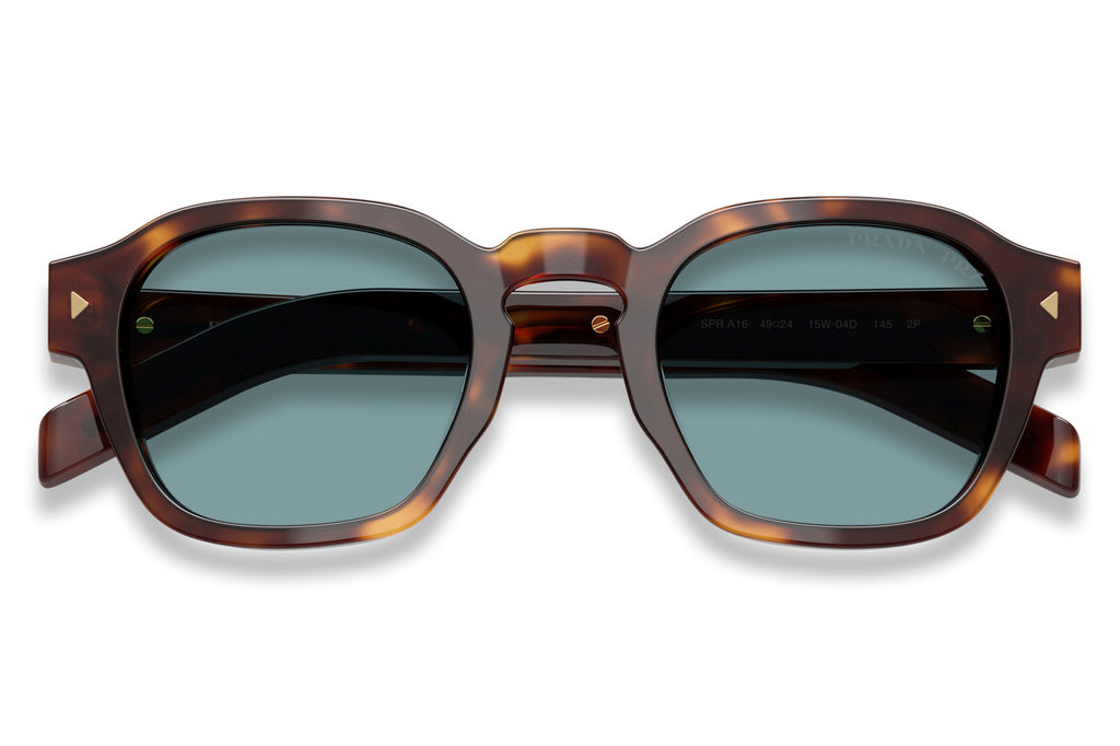 Prada -PR A16S Sunglasses Classic Tortoise with Green Polar Lenses (15W04D)