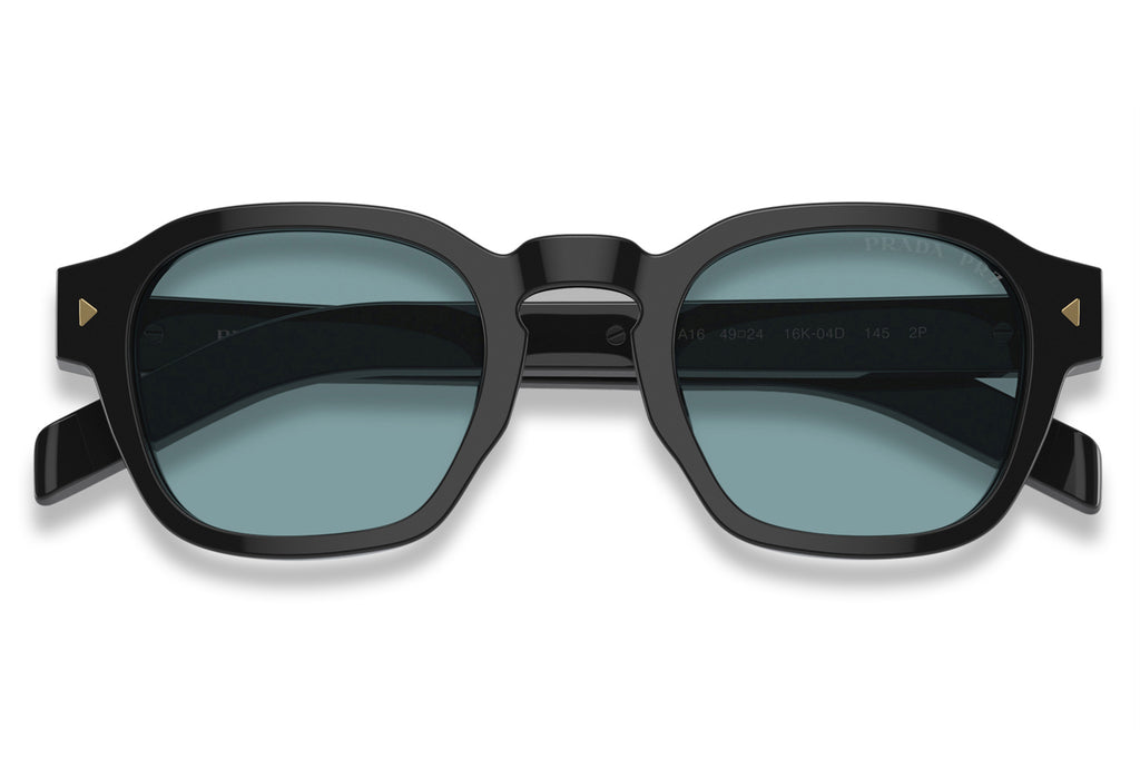Prada -PR A16S Sunglasses Black with Green Polar Lenses (16K04D)