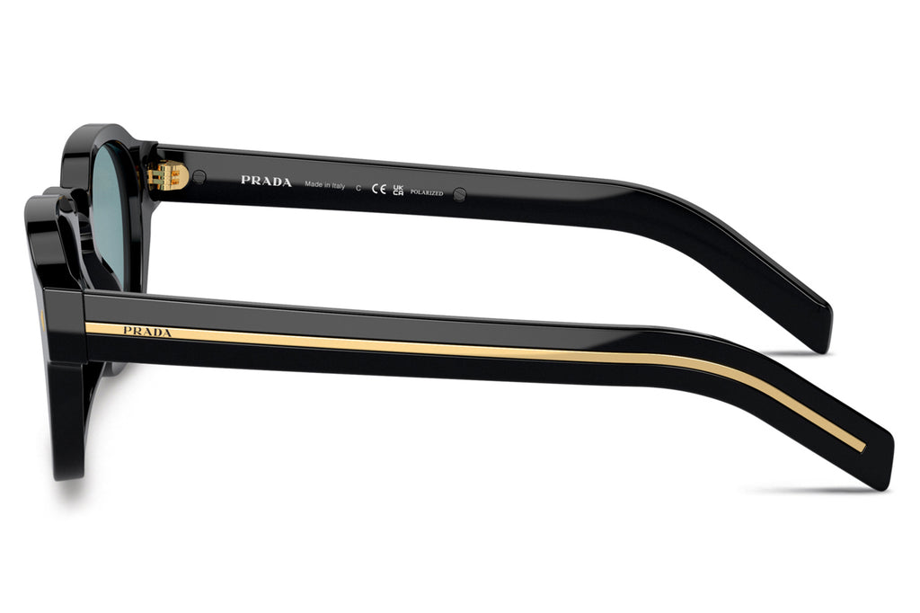 Prada -PR A16S Sunglasses Black with Green Polar Lenses (16K04D)