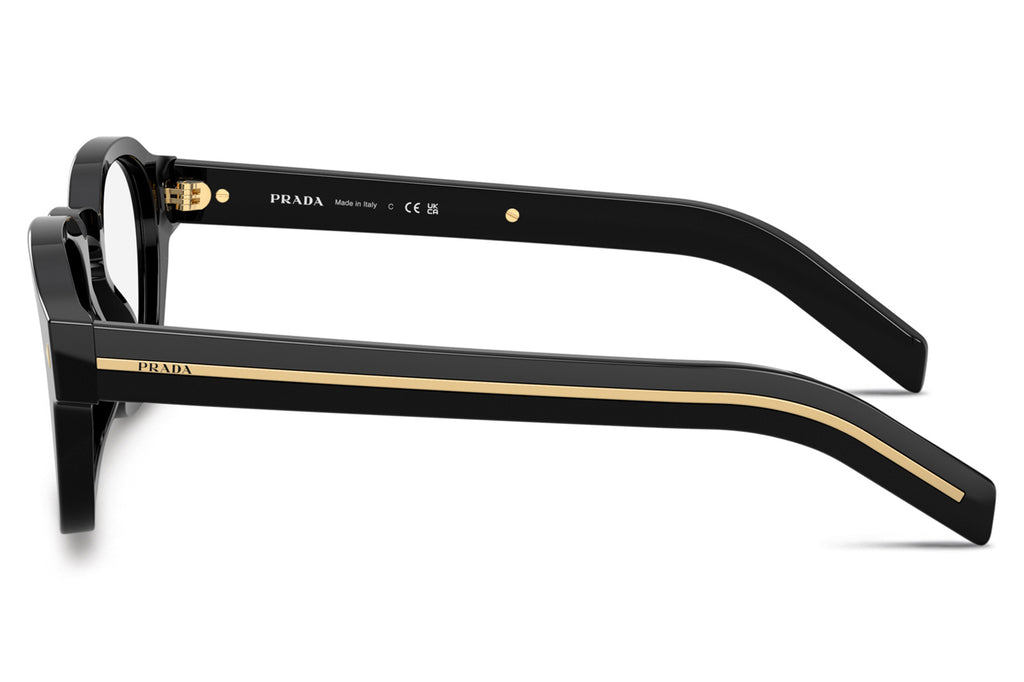 Prada -PR A16S Sunglasses Black with Clear Blue-Violet Light Filter Lenses (16K60K)