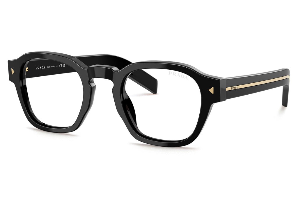 Prada -PR A16S Sunglasses Black with Clear Blue-Violet Light Filter Lenses (16K60K)