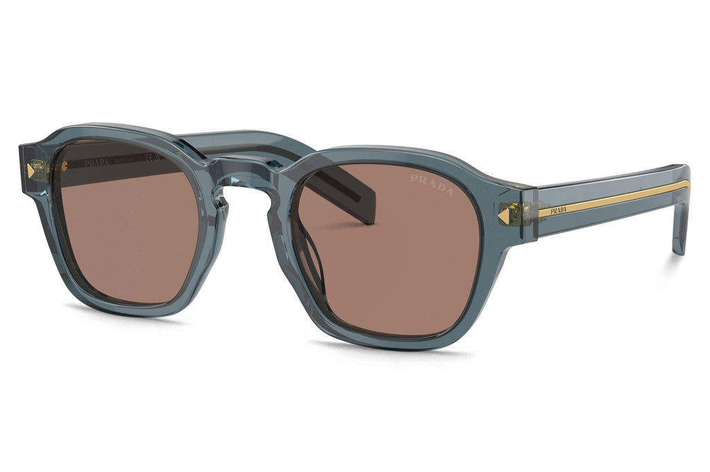 Prada -PR A16S Sunglasses Transparent Ocean with Brown Mirror Internal Grey Lenses (17T05D)