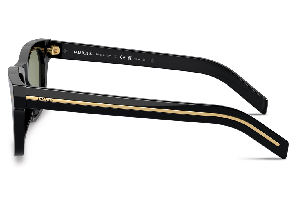 Prada - PR A17Sa Sunglasses Black with Green Polar Lenses (16K20G)