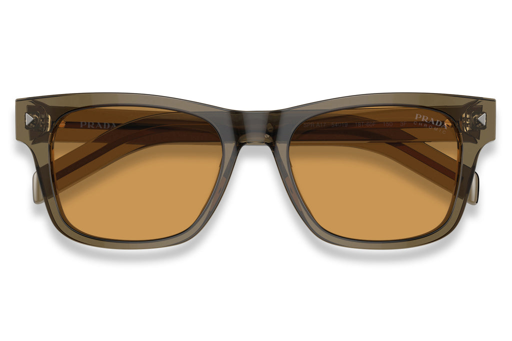 Prada - PR A17S Sunglasses Transparent Earth with Light Brown Photochromic Lenses (18T60F)