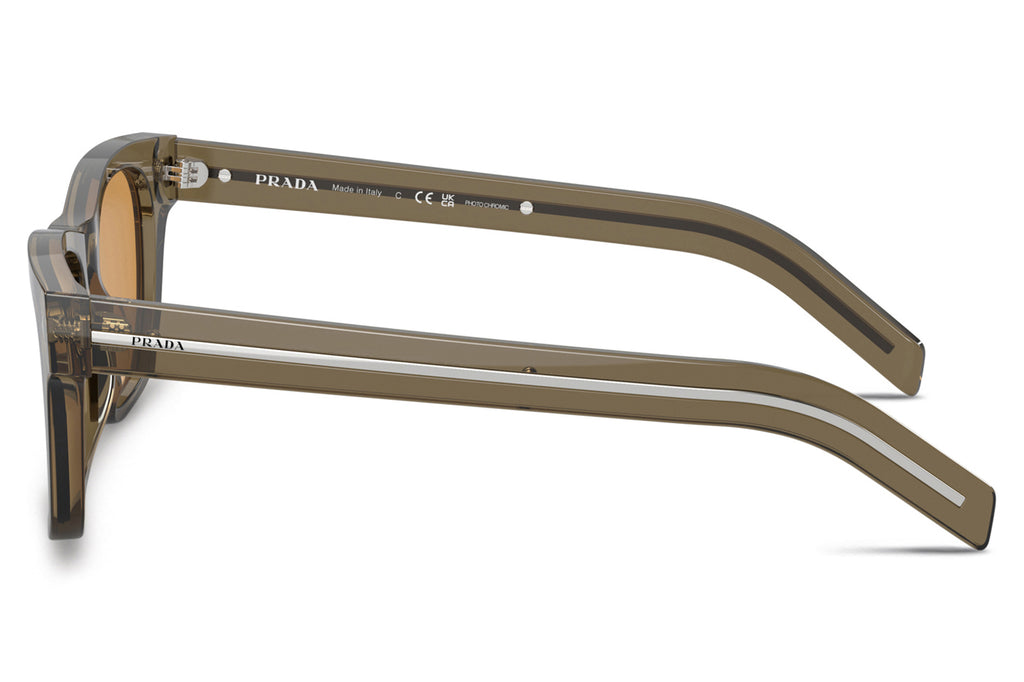 Prada - PR A17S Sunglasses Transparent Earth with Light Brown Photochromic Lenses (18T60F)