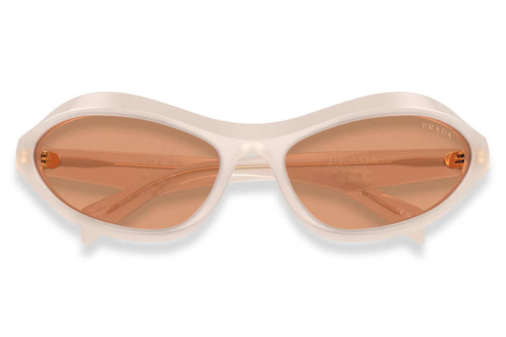 Prada - PR A20SF Sunglasses Opal Milk with Orange Lenses (12V07V)