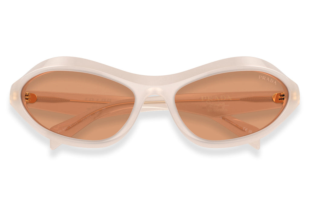 Prada - PR A20S Sunglasses Opal Milk with Orange Lenses (12V07V)