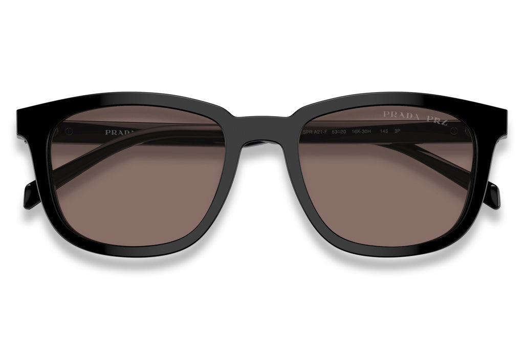 Prada - PR A21SF Sunglasses Black with Brown Polar Lenses (16K30H)