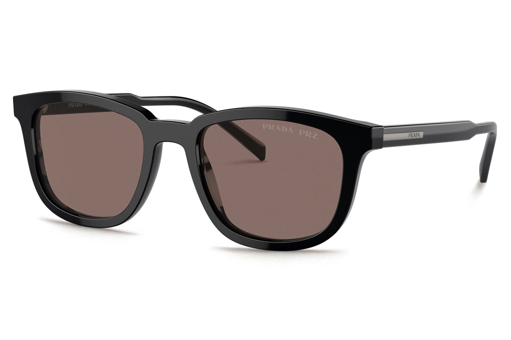 Prada - PR A21SF Sunglasses Black with Brown Polar Lenses (16K30H)