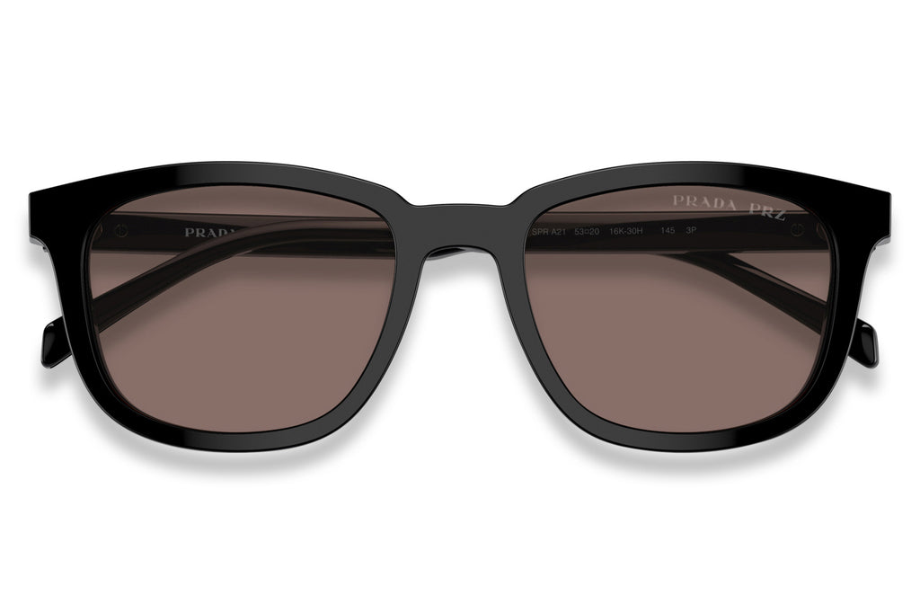 Prada - PR A21S Sunglasses Black with Brown Polar Lenses (16K30H)