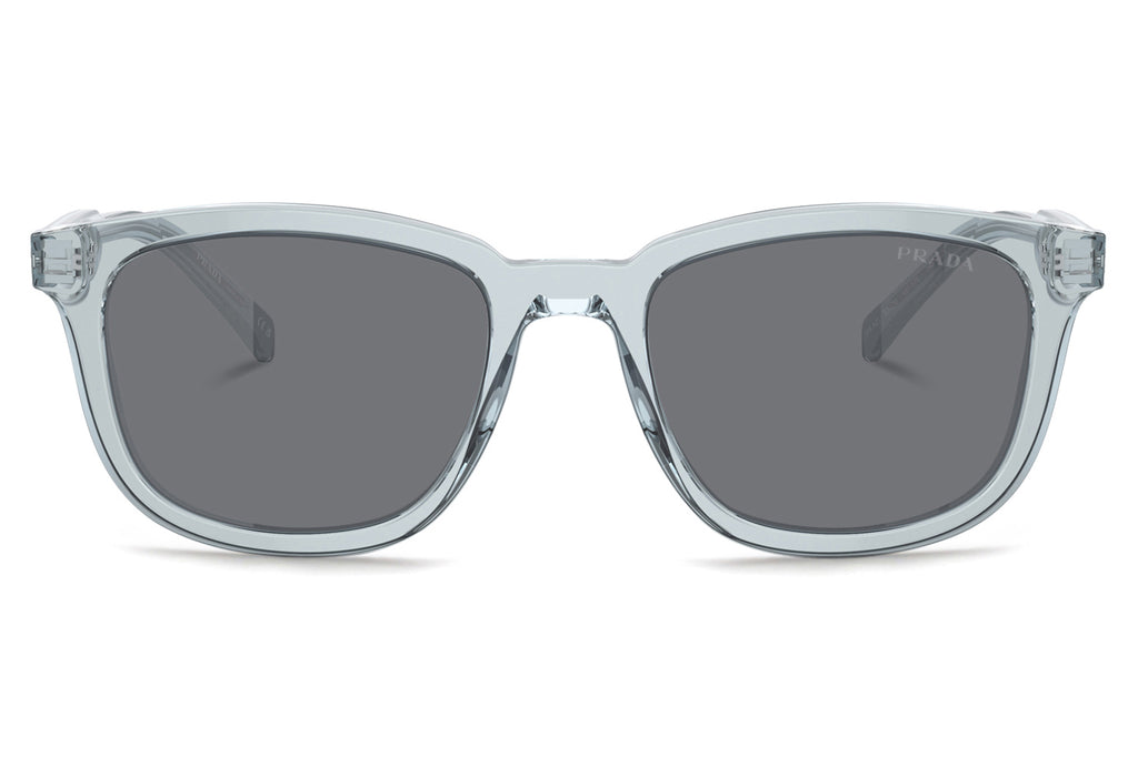 Prada - PR A21S Sunglasses Transparent Azure with Dark Grey Flash Silver Lenses (19T175)