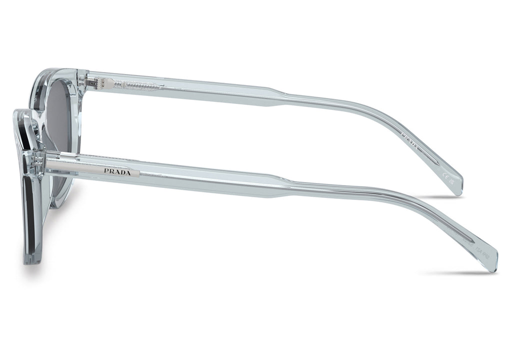 Prada - PR A21S Sunglasses Transparent Azure with Dark Grey Flash Silver Lenses (19T175)