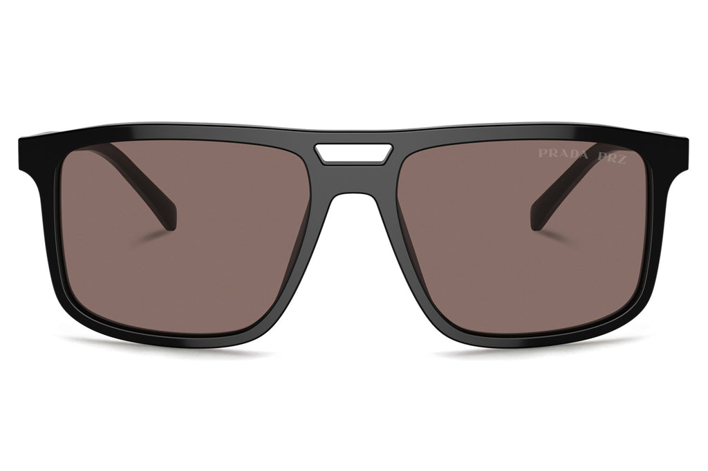 Prada - PR A22SF Sunglasses Black with Brown Polar Lenses (16K30H)