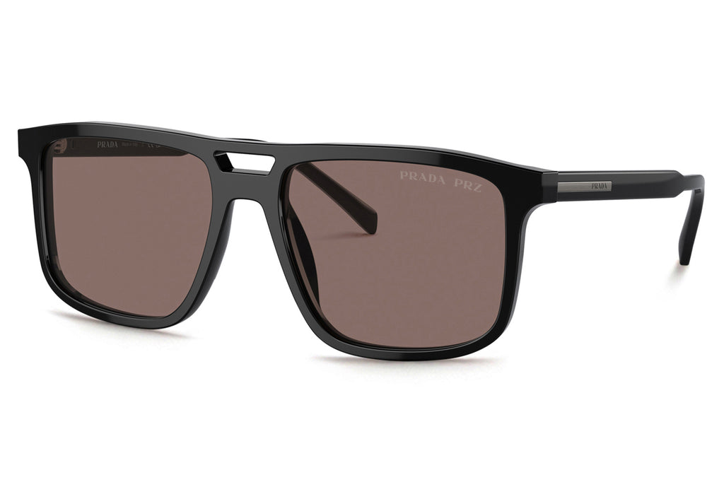 Prada - PR A22SF Sunglasses Black with Brown Polar Lenses (16K30H)